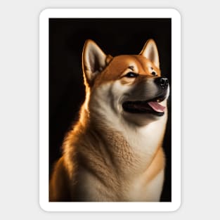 Happy Shiba Inu Dog Sticker